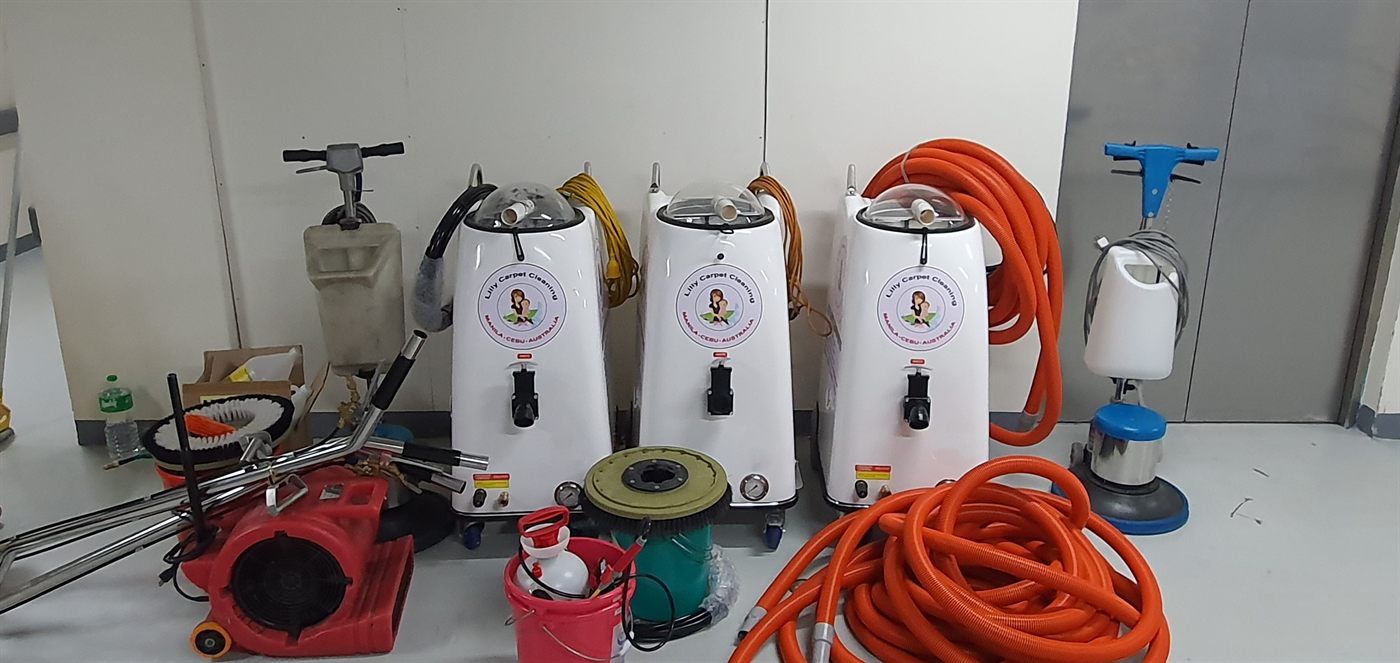 LCCS professional carpet cleaning machines ready on site